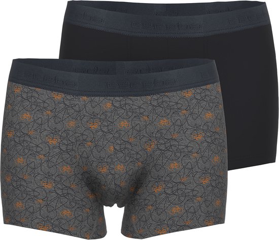 Ceceba heren boxershorts wijd (2-pack), grijs en blauw