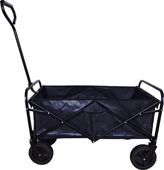 FEDEC - Opvouwbare Bolderkar - Festival / Camping kar - Tot 75KG - PVC wielen - Zwart van FEDEC — afbeelding 4