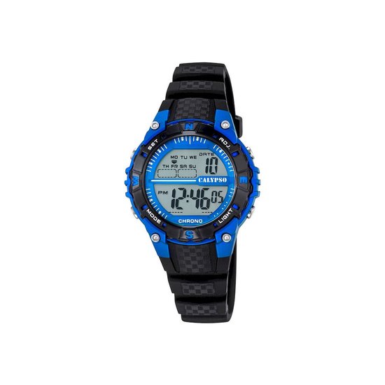 Calypso K5684/5 digitaal horloge 38 mm 100 meter zwart/ blauw