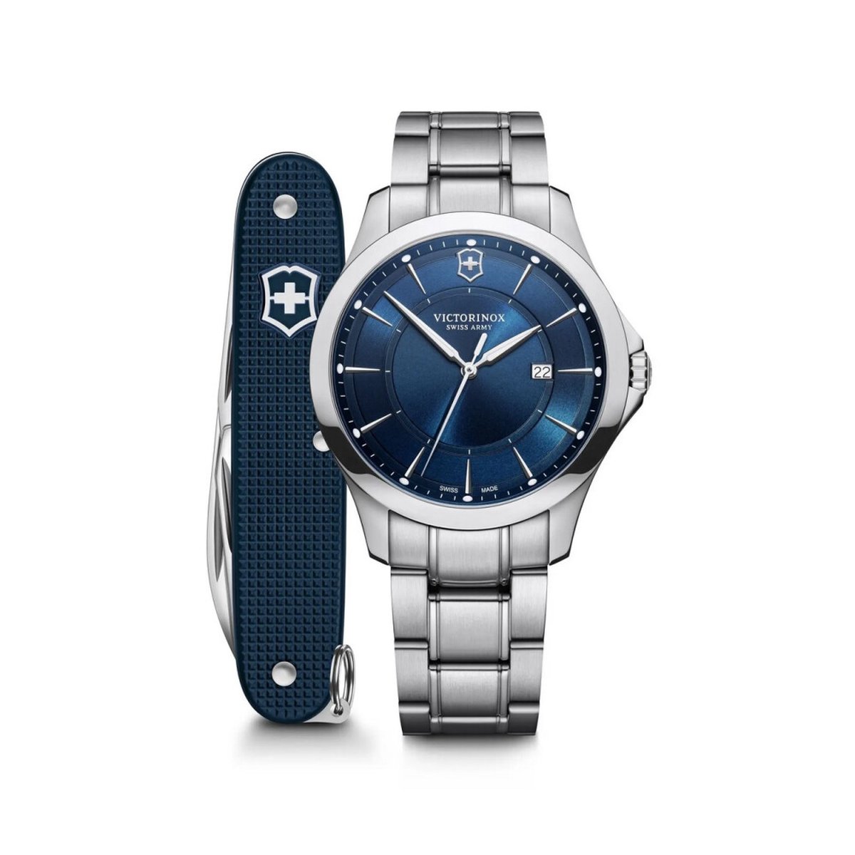 Victorinox Swiss Army Alliance Horloge - Victorinox Swiss Army heren horloge - Blauw - diameter 40 mm - roestvrij staal