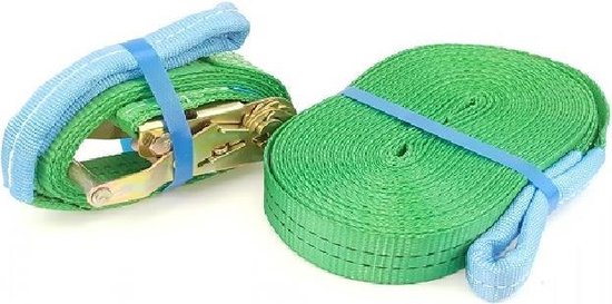 Foto: Bcf products slackline set smal l 35 mm lengte 15 m totaal 13 2 m groen