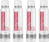 Borotalco Deodorant Spray Pure 0% - Voordeelverpakking 4 Stuks