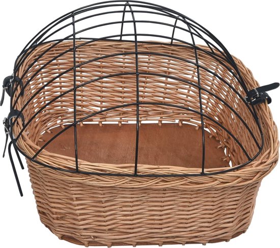 Furniture Limited - Fietsstuurmand met deksel 50x45x35 cm natuurlijk wilgen van Merkloos — afbeelding 5