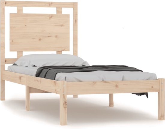 vidaXL - Bedframe - massief - hout - 75x190 - cm