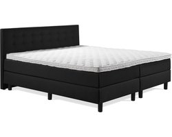 Boxspring Luxe 160x200 Knopen Zwart