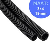 Flexibele Buis 30 Meter | Maat 3/4 | 19mm Dik | PVC | Geribd | Zwart
