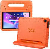 HappyCase Housse pour Tablette Kinder Convient pour Lenovo Tab M10 Gen 3 (10.1) | Couverture adaptée aux enfants | Couvercle de protection | Couverture pour enfants | avec poignée et support | Orange