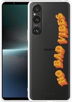 Cazy Hoesje geschikt voor Sony Xperia 1 V No Bad Vibes