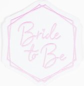 Amscan Opstrijkpatch Bride To Be Dames 9,8 X 9,1 Cm Wit/roze