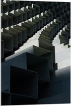 Acrylglas - Patroon van Donkergekleurde Vakken - 60x90 cm Foto op Acrylglas (Wanddecoratie op Acrylaat)