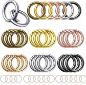 18 Pièces Mousqueton Rond avec 20 Porte-clés - Porte- Porte-clés Mousqueton 25mm pour Adultes - Mini Mousqueton DIY et Anneaux de Saut - Porte-Clé Klein Mousqueton de Voiture, Support - Anneaux Mousqueton - Porte-clés Fermoir Homard DIY - Divers