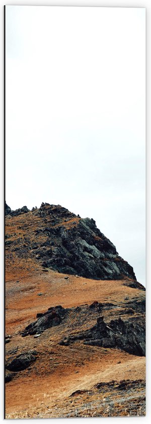 Dibond - Bergens - Stenen - Lucht - Wolken - 40x120 cm Foto op Aluminium (Met Ophangsysteem)