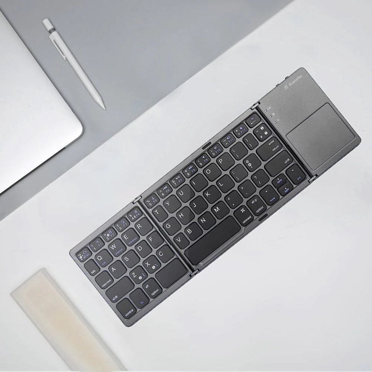 XtremeMac Draadloze Toetsenbord - Opvouwbaar - Apple - MacOS - QWERTY - Grijs — cadeau in Gadgets - foto 3