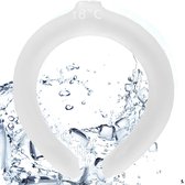 Huntex Ice Ring Nekkoeler Wit; Uw Duurzame en Comfortabele Alternatief voor een Nekventilator - Biedt tot een Uur Verkoeling -Ervaar een Aangename Temperatuur van 18°C