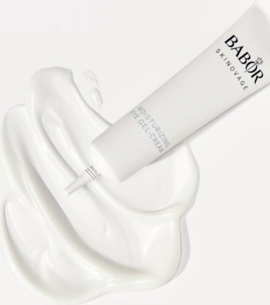 Babor Skinovage Moisturizing Eye Gel-Cream tube in witte crème.