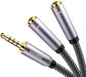 Sounix Audio Splitter - Jack Splitter - Audio Splitter 3.5 mm Jack - Male to Female