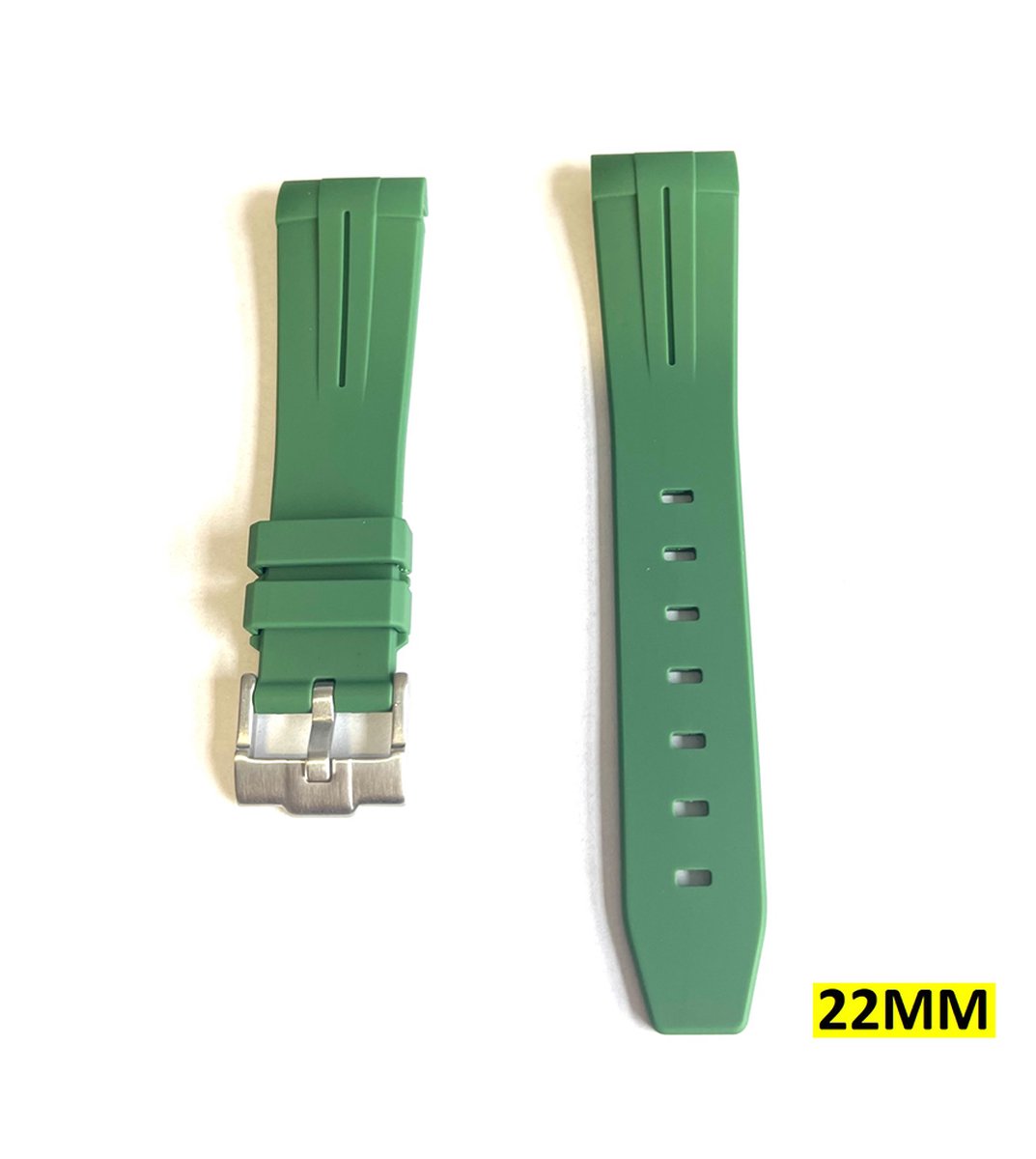 Siliconen Horlogeband - Arc Band - Sport Waterdicht - Voor Seiko Skx modellen - Seiko 5 - 22MM - Groen