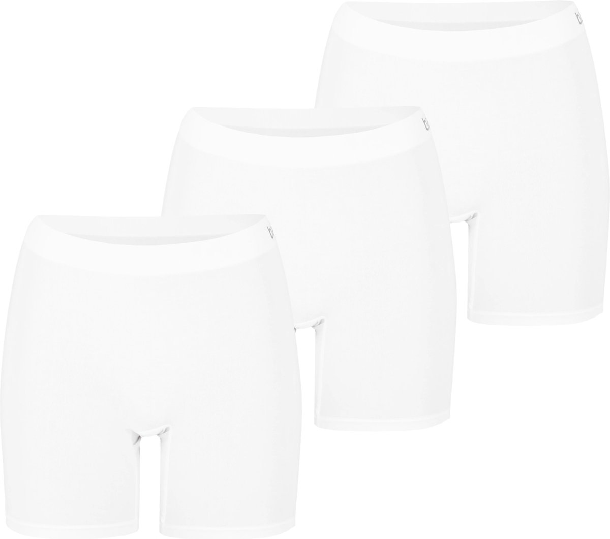 Apollo dames Basic Short - Bamboo naadloos - maat XL - 3-pack - wit