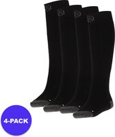 Apollo (Sports) - Skisokken Unisex - Badstof zool - Zwart - 46/48 - 4-Pack - Voordeelpakket