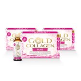 Gold Collagen Pure (Maandkuur : 3 dozen 10 x 50ml) - Het originele klinisch bewezen formule (zichtbare resultaten in 3 weken) - Onze wereldwijde bestseller sinds 2011 (2 flesjes/seconde) >> Nu met Exclusief Kikoy Strandlaken