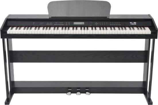 vidaXL - Digitale - piano - met - pedalen - 88 - toetsen - zwart