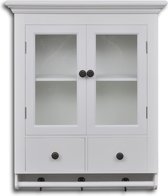 vidaXL-Keukenwandkast-met-glazen-deur-hout-wit