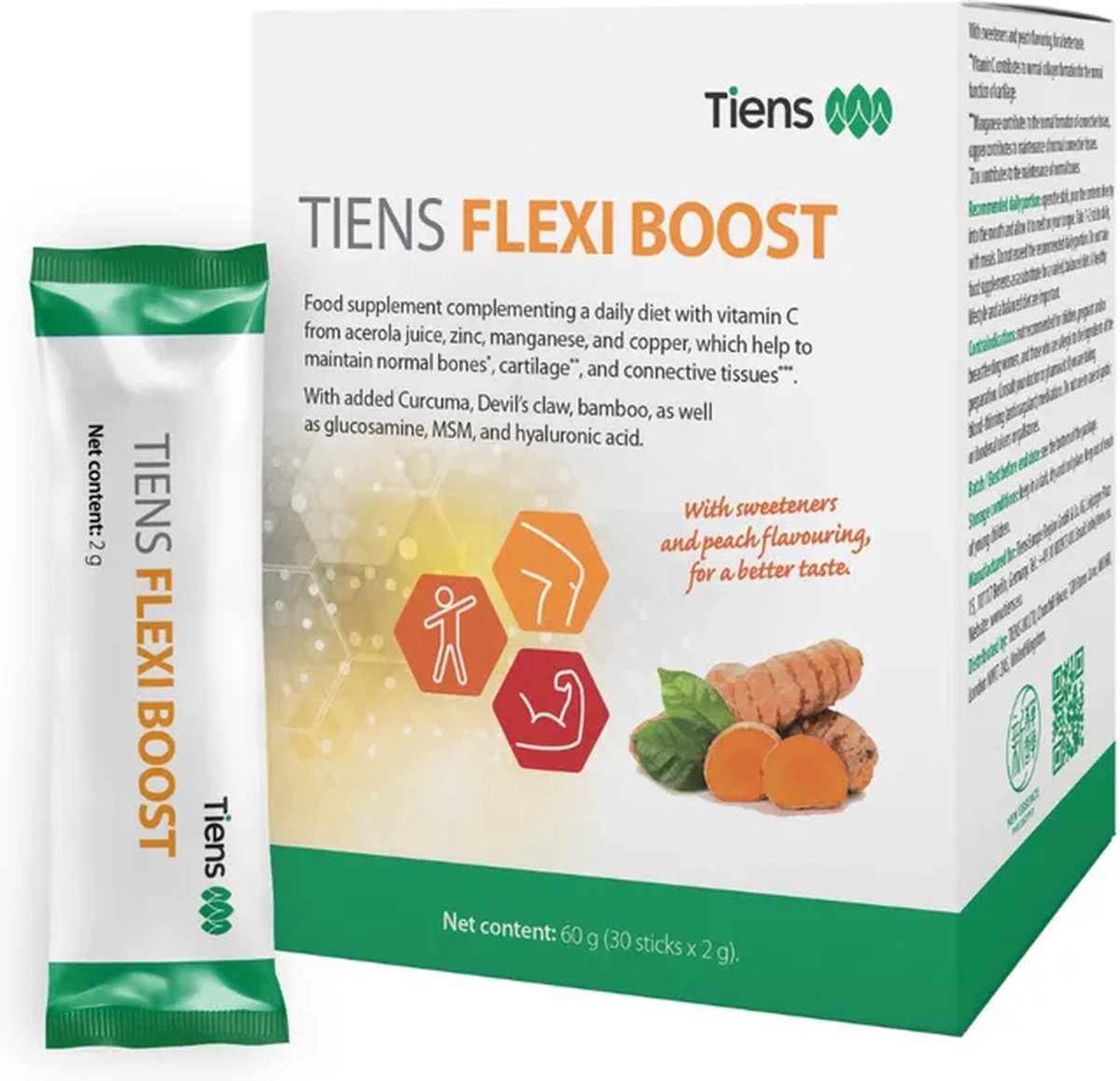 Goedkoopste Tuana Kruiden - Tiens Flexi Boost - Glucosamine - Msm - Hyaluronic Acid - Curcuma - Devil's Claw - Bamboo - TIE07