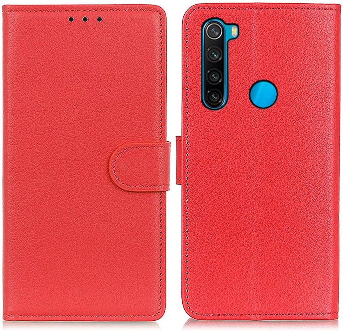 Coverup Book Case Geschikt voor Xiaomi Redmi Note 8 Hoesje - Rood