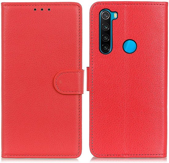 Étui Xiaomi Redmi Note 8 (2021) - Étui à livres - Rouge | bol.com