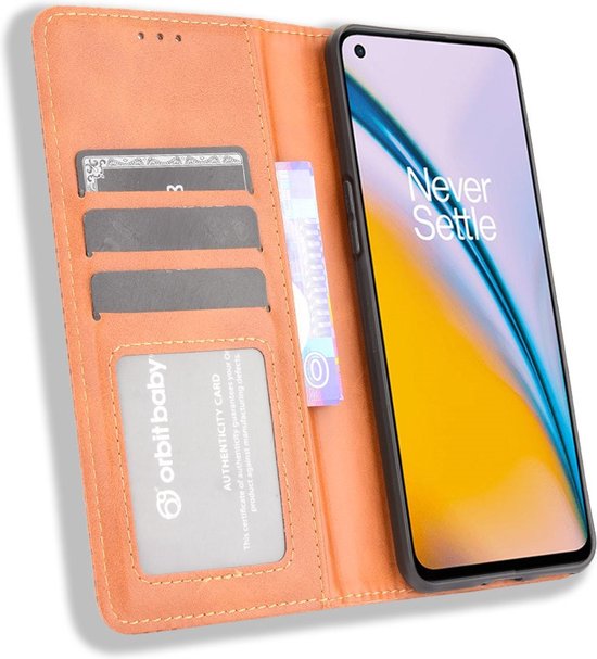Étui OnePlus Nord 2 - Étui à livres Vintage - Marron