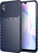 Coverup Hoesje - Geschikt voor Xiaomi Redmi 9A Hoesje - Coverup Rugged Shield TPU Back Cover - Blauw