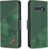 BINFEN Croco Book Case - Geschikt voor Samsung Galaxy S10 Plus Hoesje - Groen