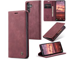 CaseMe Hoesje - Geschikt voor Samsung Galaxy A34 Hoesje - CaseMe 013 Book Case - Bordeaux