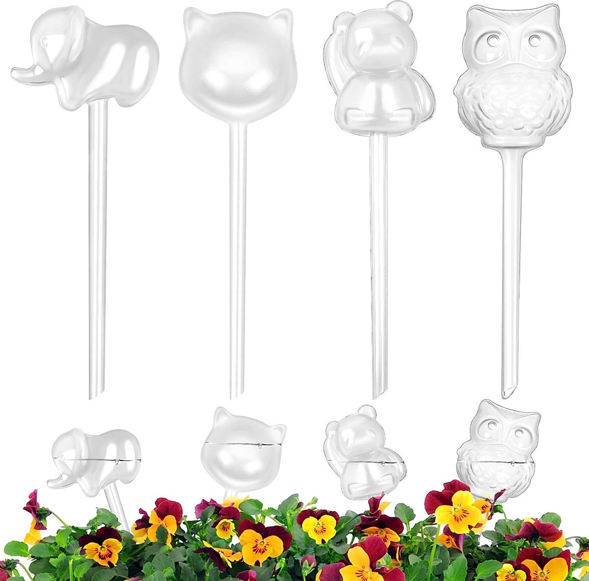 4 stuks grote gietballen, dierenvorm, planten, irrigatieballen, potplanten, zelfbewatering, pvc, voor planten op vakantie, voor gedoseerde irrigatie