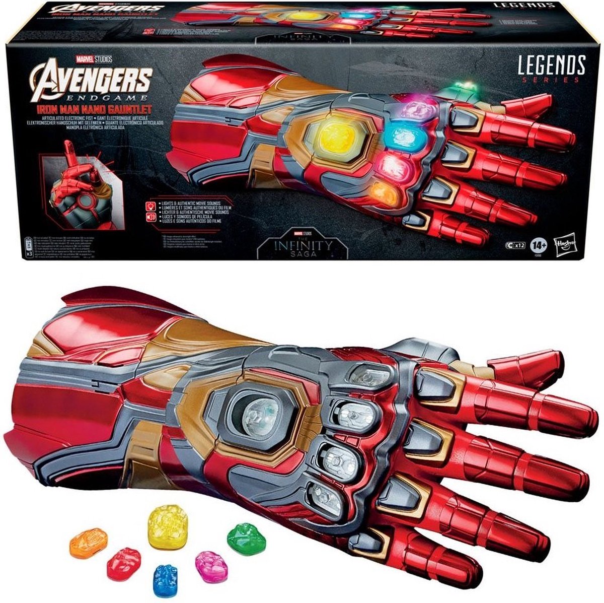 Casque Marvel Avengers Iron Man Cosplay, lumière LED 1:1, masque Ironman,  figurine en PVC, jouets