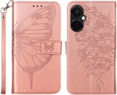 Butterfly Book Case - Coque OnePlus Nord CE 3 Lite 5G - Or Gold
