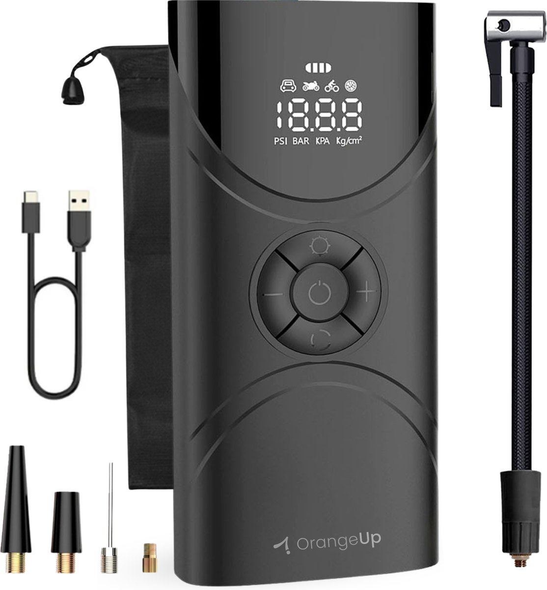 Achaté 4-in-1 Compressor Bandenpomp - Elektrische Fietspomp - Voor Auto