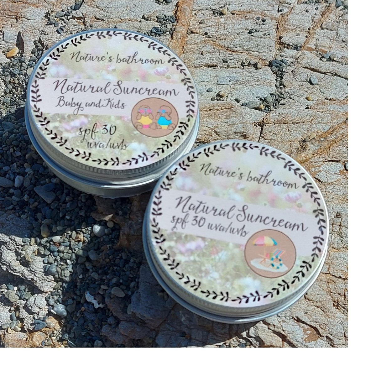 Goedkoopste Nature's bathroom - Zonnebrandcreme - natuurlijk - minerale - SPF30 - plastic vrij