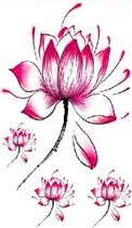 Wellness-House | Body Tattoo Lotusbloem Pink | Neptattoo | Tijdelijke Tatoeage | Lotusbloem | Tatoeage | Zen Tattoo | Tattoo | Lotus | Zen