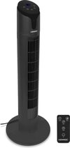Ventilateur de Luxe VONROC - Ventilateur tour - hauteur 86 cm - Incl. télécommande - 3 vitesses - fonction pivotante - minuterie 15 heures - noir