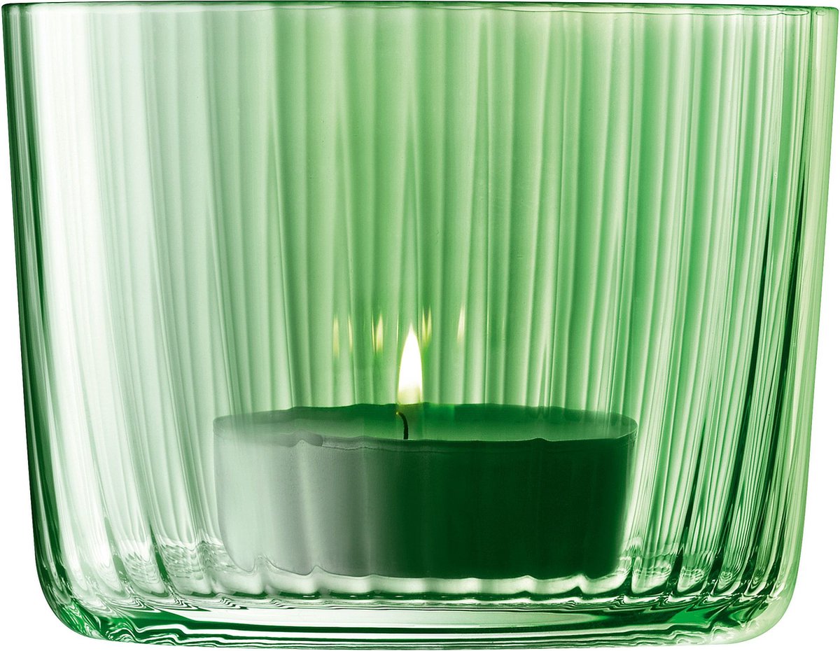 L.S.A. - Gems Theelicht Houder 6 cm Set van 4 Stuks Assorti - Glas - Groen -