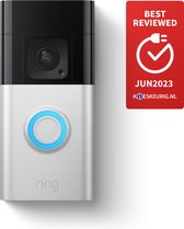 Ring Battery Video Doorbell Plus - slimme deurbel - top tot teen zicht - batterij - 1536p HD+ video