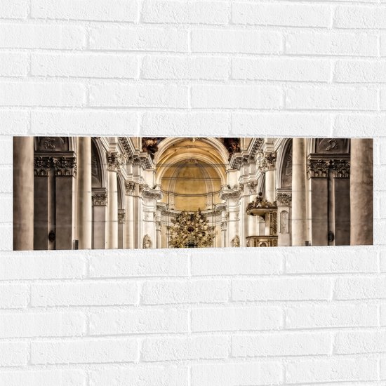 Muursticker - Altaar van Grote Witte Kathedraal - 90x30 cm Foto op Muursticker
