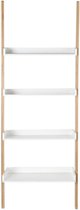 Planken DKD Home Decor Natuurlijk Wit Bamboe 4 Planken Hout MDF (57 x 30 x 152 cm)