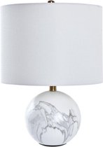 Bureaulamp DKD Home Decor Gouden Wit 220 V 50 W Modern (36 x 36 x 52 cm)