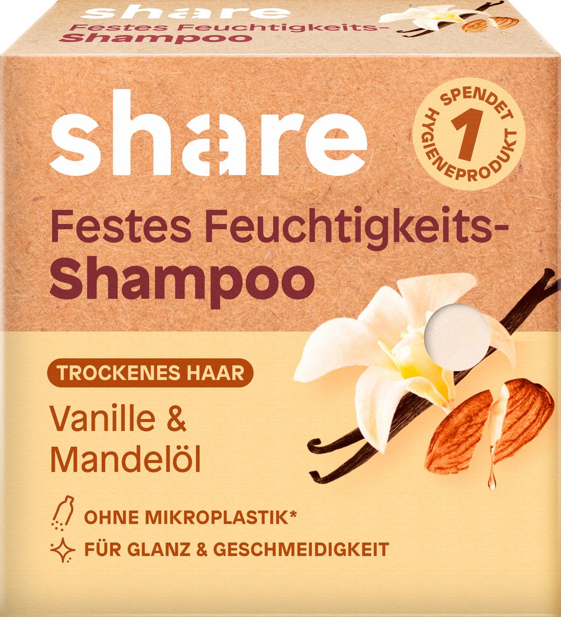 share Solid Shampoo Vanille & Amandelolie, 60 g