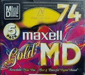 5-pack Maxell MD Gold Minidiscs 74 minuten