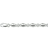 The Jewelry Collection Bracelet Zircone 4,5 mm 18,5 cm - Argent