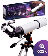 EarthVision Telescoop Deluxe - Professionele Sterrenkijker - 625x Vergroting - Astronomie - Nachtkijker - Sterrenkunde - Waterproof - Wit