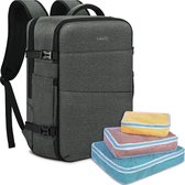 40L Laptop Backpack Men's Waterproof 17.3 Inch with 3 Storage Pockets Travel Backpack for Work School Weekend Travel Black, gray, Rucksack